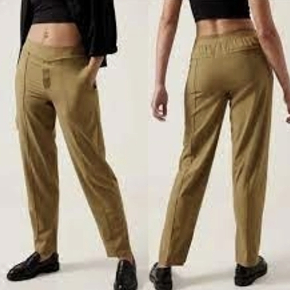 Athleta Green Vienna Slim Pants Size 6 NWT